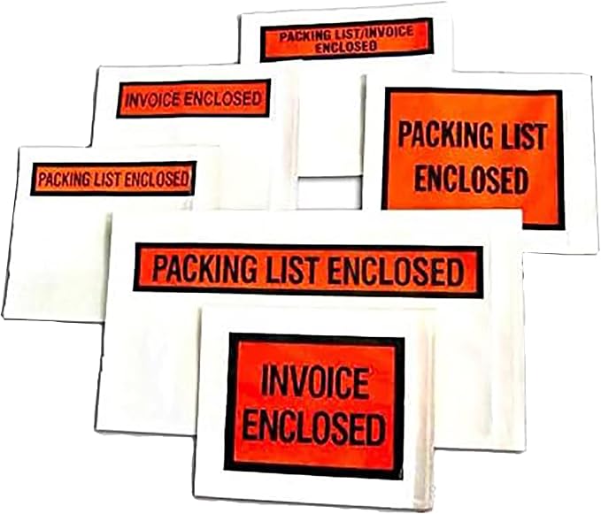 Packing List Enclosed Pouches – Clear Adhesive Envelope Bag by AVGPACKAGINGSUPPLIESMORE