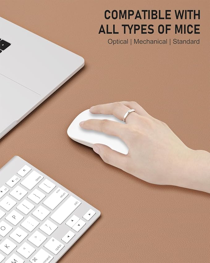 Desk Pad, 23.6" x 13.8" PU Leather Non-Slip Desk Mat Large Mouse Pad - Image 4