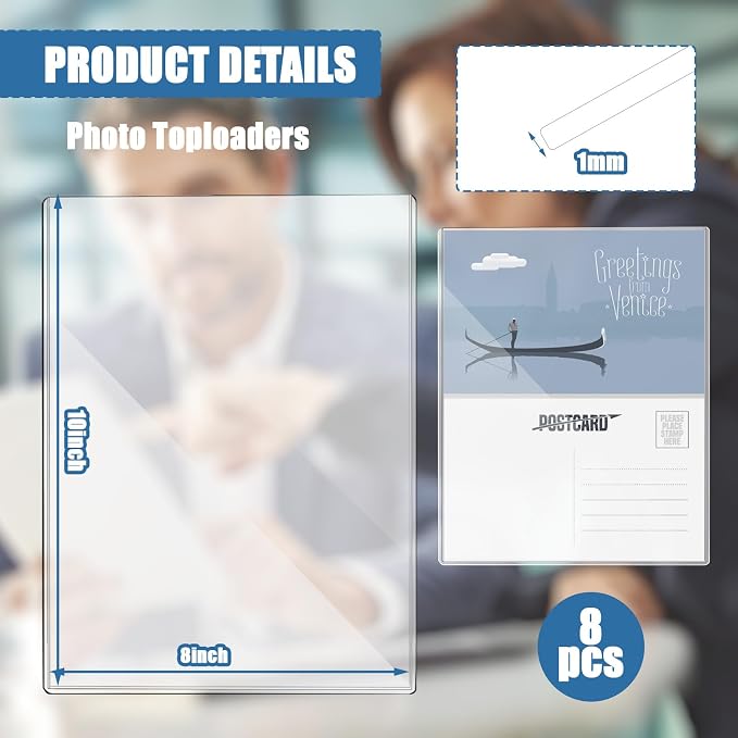 8Pcs 8" x 10" Photo Toploaders Clear Sheet Protectors Rigid Print Protectors - Image 3