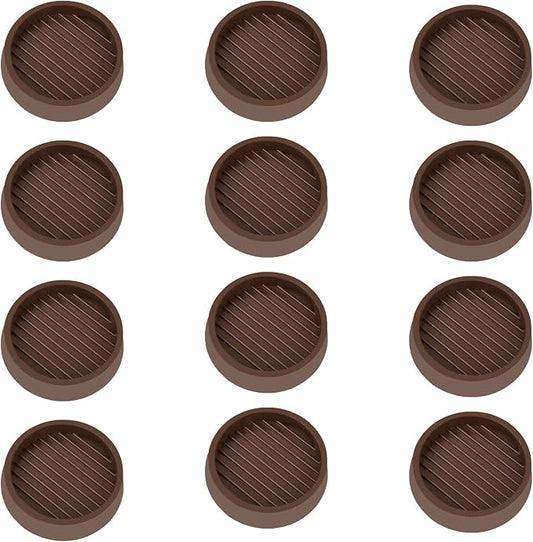 VOCOMO 2X2 Round Rubber Caster Cups, Non Slip Furniture Pads, Anti-Slip Gripper by VOCOMO