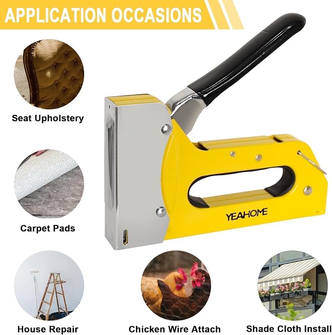 YEAHOME T50 Heavy Duty Staple Gun Kit, Upholstery Staple Gun - Image 7