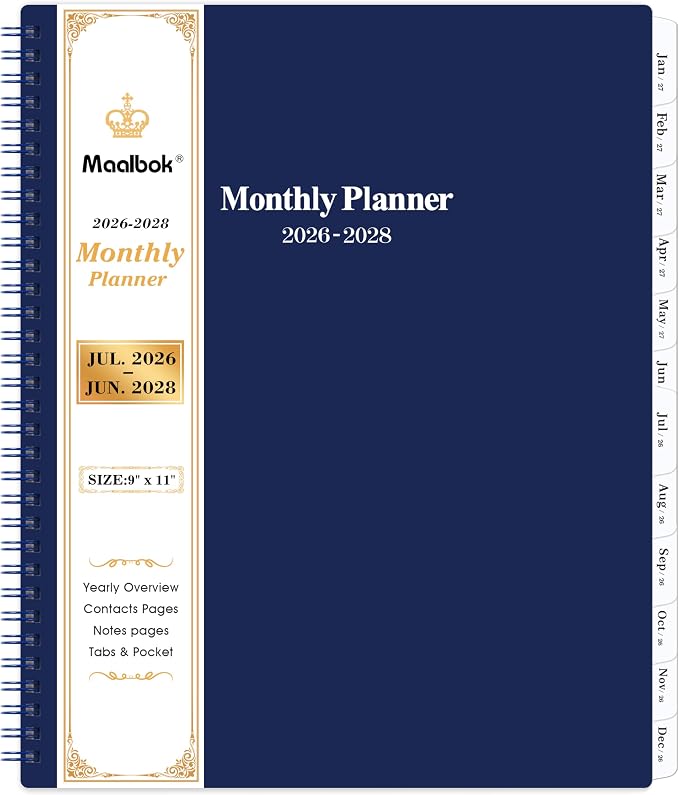 2026-2028 Monthly Planner by Indeme