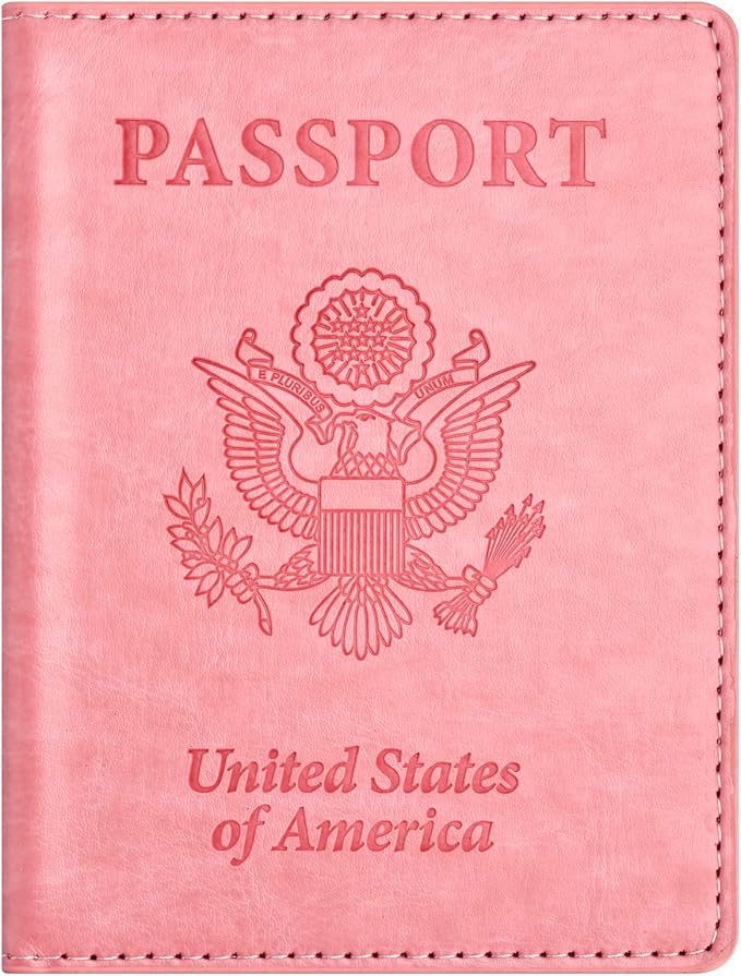 Eoehro Passport and Vaccine Card Holder, Faux Leather, Lightweight, Waterproof by welcometoEoehro