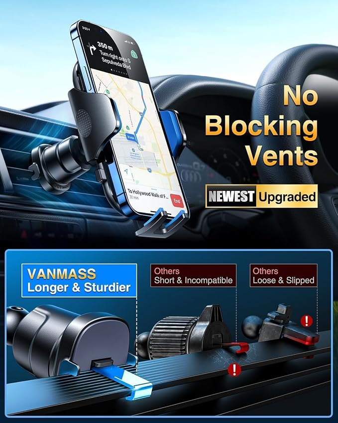 VANMASS Car Phone Holder 2026 Ultimate Military-Grade Strongest Suction & Clip - Image 8