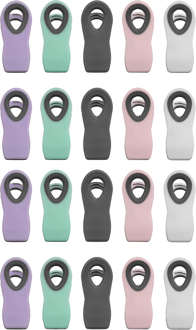 COOK WITH COLOR Chip Bag Clips with Magnet by CookwithColor