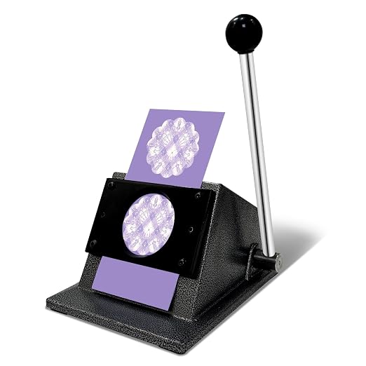 58mm Button Paper Cutter, 2.28 inch Graphic Punch Die Cutter Circle Punch Cutter by Topfurn