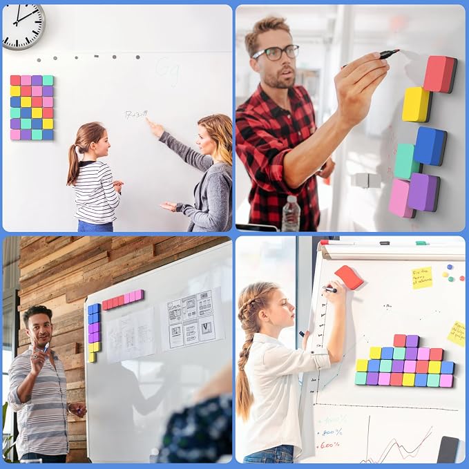 MaxGear Dry Erase Erasers, 108 Pack Magnetic Whiteboard Erasers, 6 Colors | - Image 9
