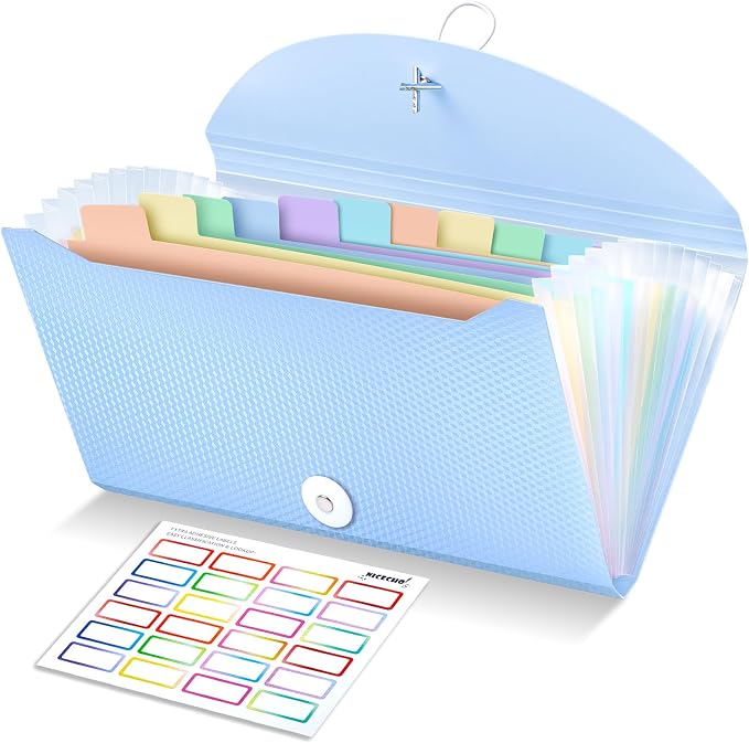 Nicecho Receipt Coupon Organizer, 13 Pockets Small Accordion File Organizer by Nicecho