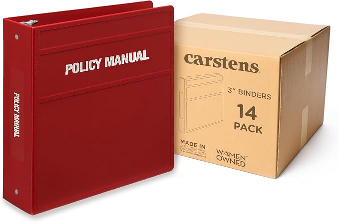 Carstens 3-Inch Heavy Duty Round Ring Binder by Carstens