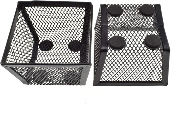 HAHIYO Stackable Paper Clip Mesh Holder cup 2.2" Height 2 Pack Black Sturdy PaperClip Holder Container for Desk Drawer Organizer Collection for Home Office School Soft Foam Feet No Sharp Edges-DeskLoop Office