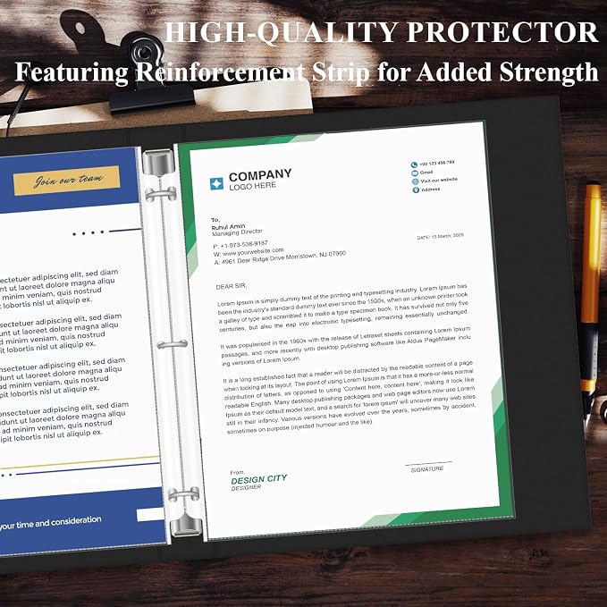 Page Protectors for 3 Ring Binder, Sheet Protectors 8.5 x 11 Inch, 200 Per Box - Image 7