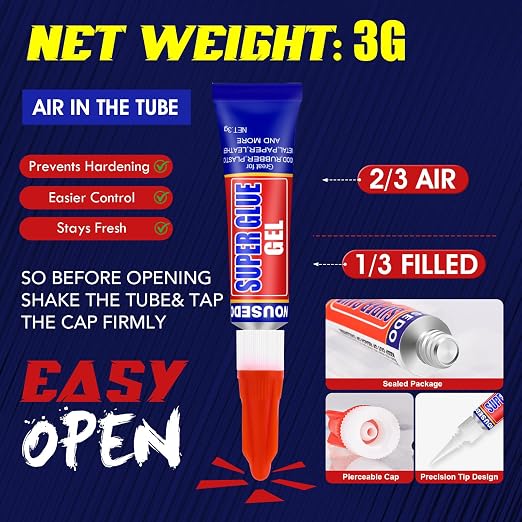 12 x 3g Super Glue Gel, Fast Strong Adhesive, Strong Cyanoacrylate Glue - Image 8