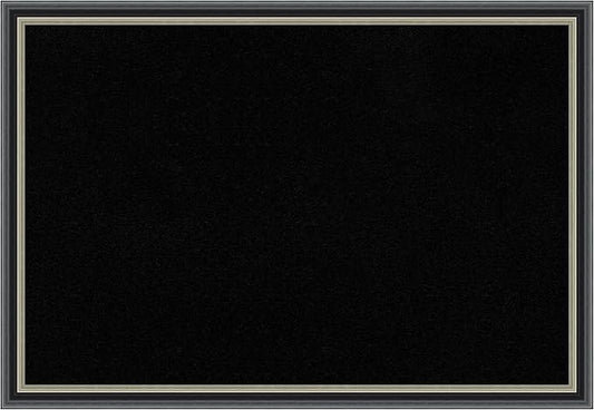 Amanti Art Black Cork Board for Wall, 27x39 Vision Board with Black Wood Frame, Large Corkboard Office Decor for Home Organization, Modern Corkboard Pinboard to Display Items for Home Organization in-DeskLoop Office