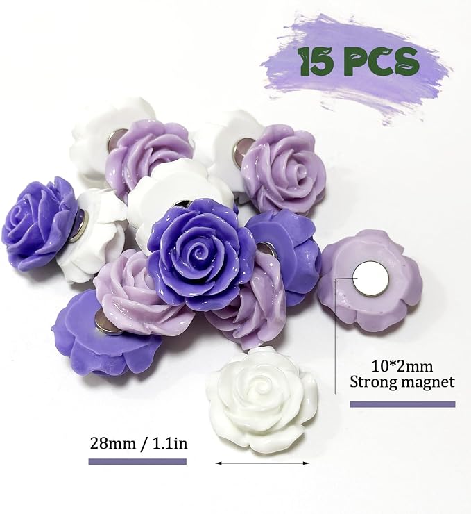 15pcs - Cute Flower Magnet, and Decoration - Image 4