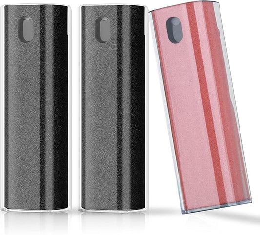 3 Pcs Fingerprint Proof Screen Cleaner, 3 in 1Touchscreen Mist Cleaner Spray Wipe Screen Cleaner Soft Fiber Flannel, Safe for All Phones Glasses Tablet Laptop TV Watch Screens (Pink)-DeskLoop Office