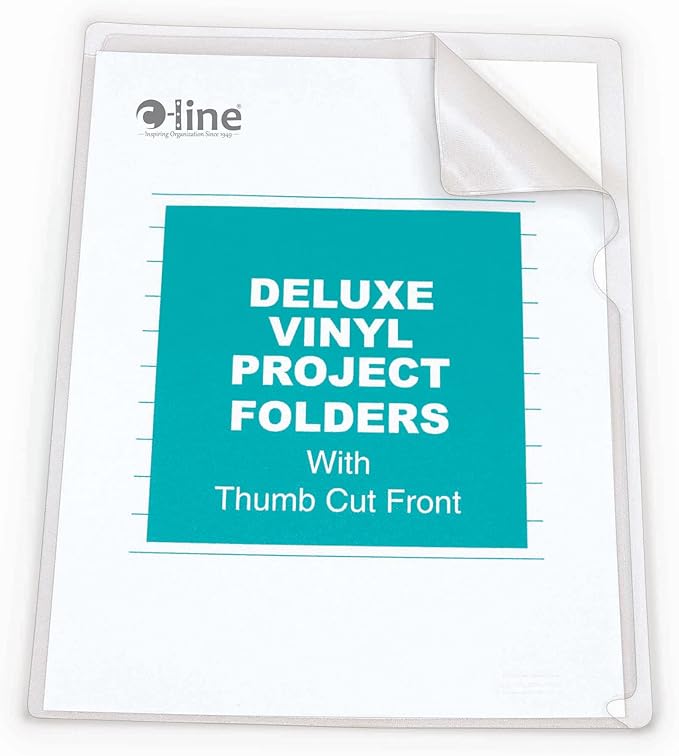 C-Line Deluxe Super Heavyweight Non-Glare Vinyl Project Folders, Letter Size by C-Line