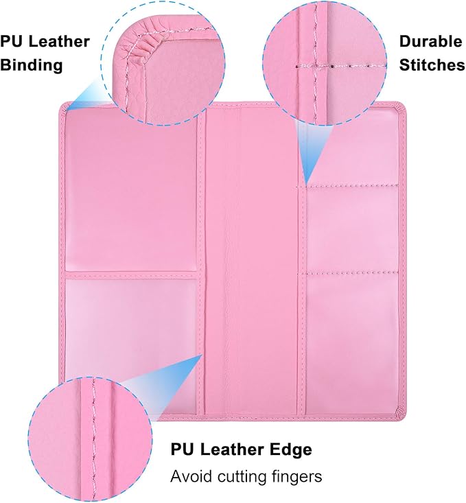 Wisdompro Car Document Holder Organiser, PU Leather Vehicle Insurance and - Image 4