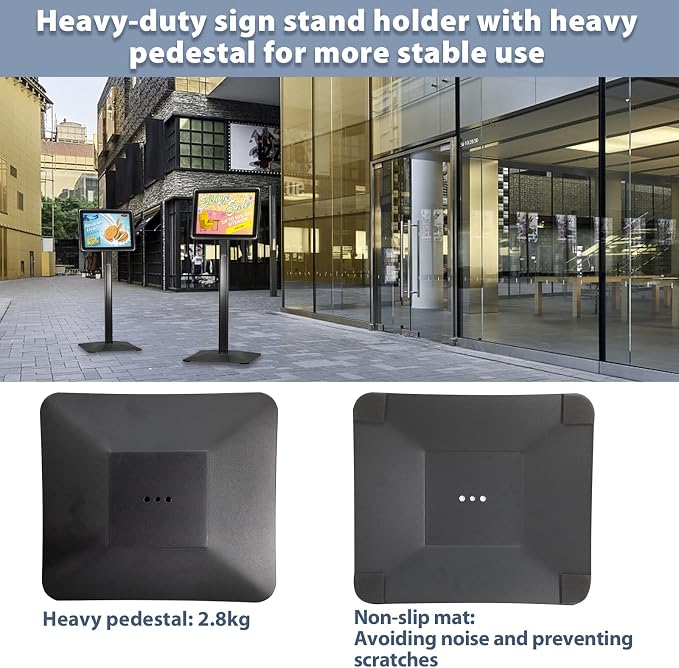 STANDNEE Heavy-Duty 8.5x11 in Floor Stand Holder, Poster Display - Image 6