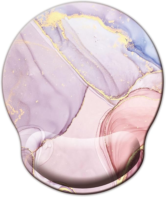 Mouse Pad with Wrist Support, Ergonomic Mouse Pad with Memory Foam Wrist Rest by LIZPARE