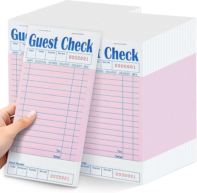 40 Pack/2000 Tickets Guest Checks Books by ZPARIK
