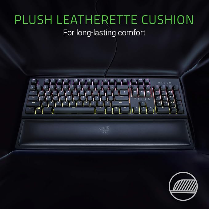 Razer Ergonomic Wrist Rest for Full-Sized Keyboards: Anti-Slip Rubber Base - Image 2