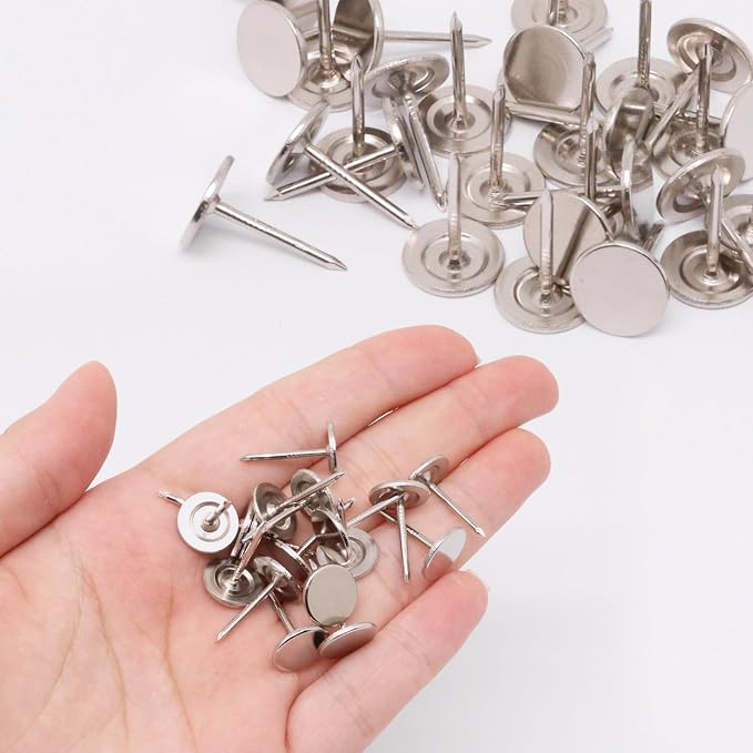 100Pcs Upholstery Tacks, Vintage Flat Head Thumb Tacks Upholstery Nails - Image 5