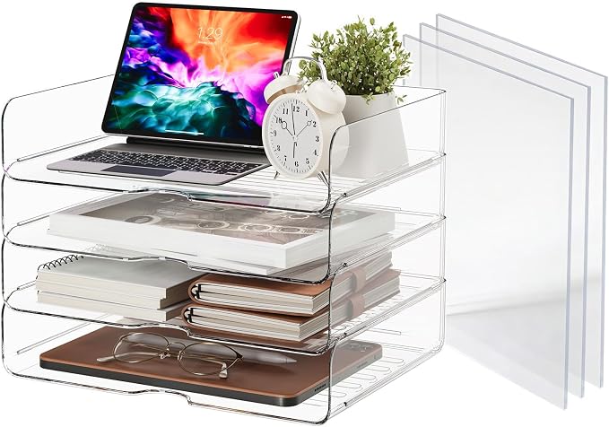 DCA 4 Tier Clear Desk Organizer by DCA