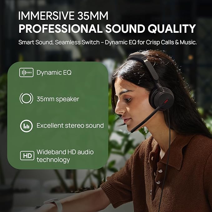 Yealink UH44 Teams Certified USB Wired Headset with 2 Noise Cancelling Mics,Stereo Sound for PC,Laptop,Teams,Zoom,Call Center,Home Office,Inline Controls,Comfort Ear Cushions,USB-C/A,Busylight-Black-DeskLoop Office