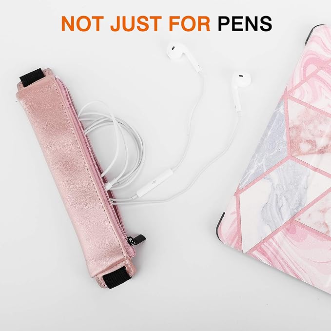 MoKo Pencil Case, PU Leather Pen Pencil Pouch Holder Stationery Zipper Bag - Image 5