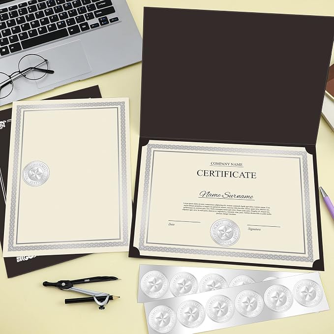 150 Pcs Certificate Kit Include 50 Certificates Holders 50 Certificate Paper 50 - Image 7