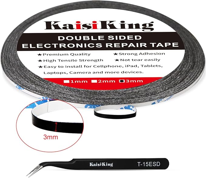 Kaisiking 2pcs 3mm x 50M LCD Repair Tape Phone Screen Adhesive Tape LCD Touch - Image 2