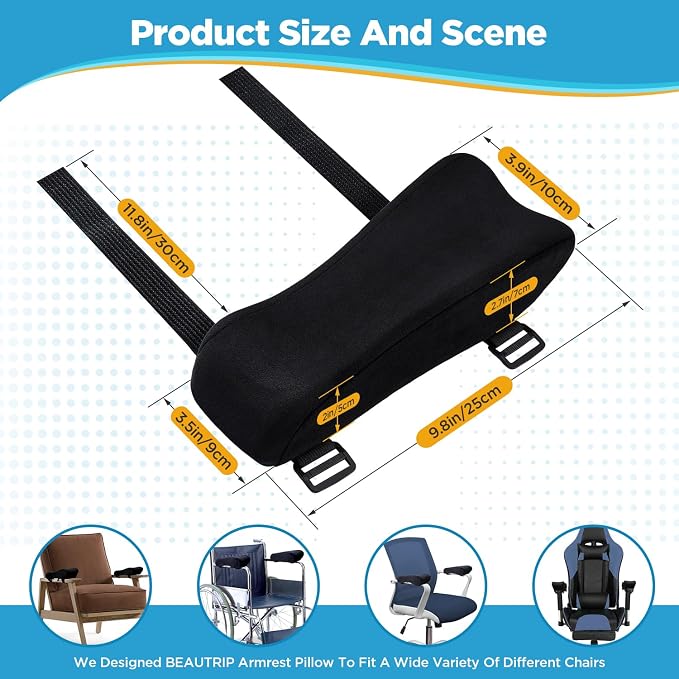 BEAUTRIP Ergonomic Armrest Pads- Office Chair Arm Rest Cover Pillow - Image 5