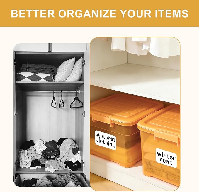 160 Pcs Labels for Storage Bins, Removable Labels for Storage Bins, Tear - Image 2
