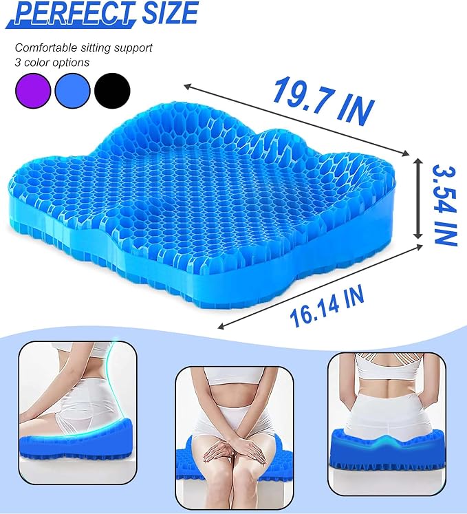 Thicken 19.7in Seat Cushion, Gel Seat Cushion - Image 2