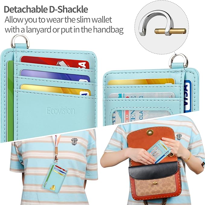 Slim Minimalist Front Pocket Wallet, RFID Blocking Credit Card Holder Wallet - Image 4
