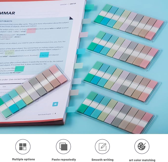 Golcellia Sticky Notes Tabs 900 Pieces Transparent Sticky Tabs, 0.47 Inch Index - Image 7
