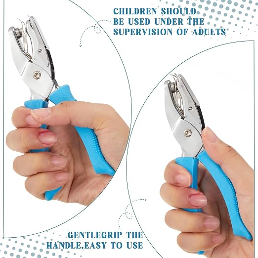 Zonon 3 Pcs Hole Punch Shapes Single Hole Paper Punchers - Image 4