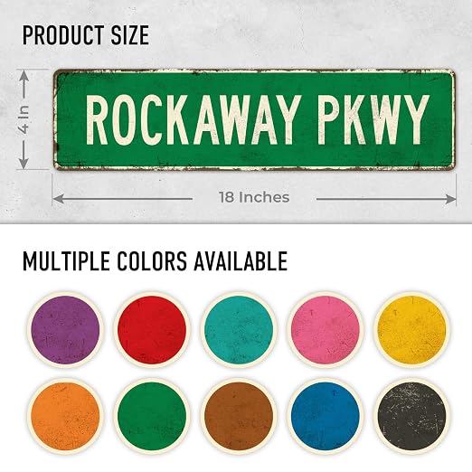 Custom Rustic Sign, Personalized Decor Street Signs Gift, 24x6 Inches, Fade - Image 2