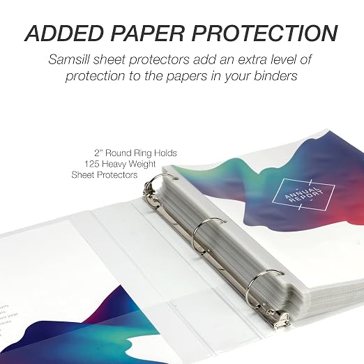 Samsill 2 Inch 3 Ring Binder, Made in USA, Economy Round Ring, 425 Sheet - Image 6