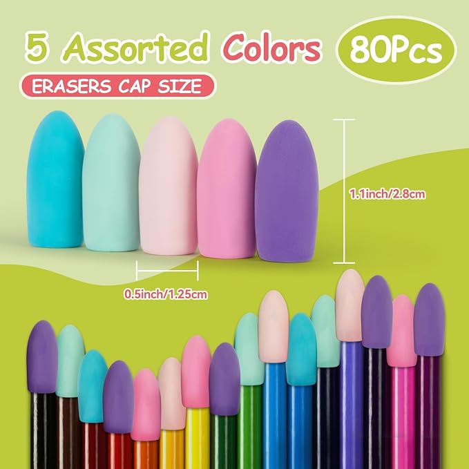 Sukh Cap Erasers for Pencils Pulk - Image 2