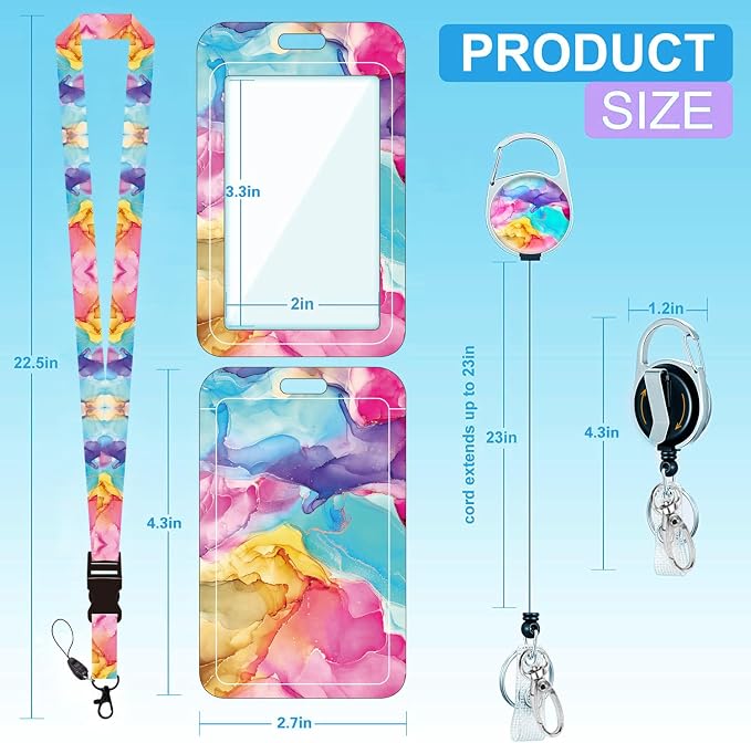 Badge Lanyard, Retractable Badge Holder - Image 2