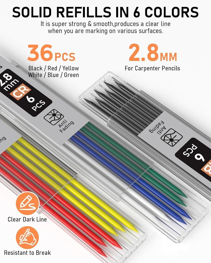 Nicpro 5 Pack Carpenter Pencil - Image 5