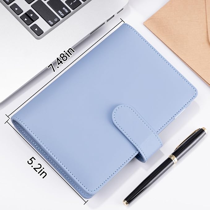 Antner A6 Notebook Binder Refillable 6 Ring Budget Binder Cover - Image 5