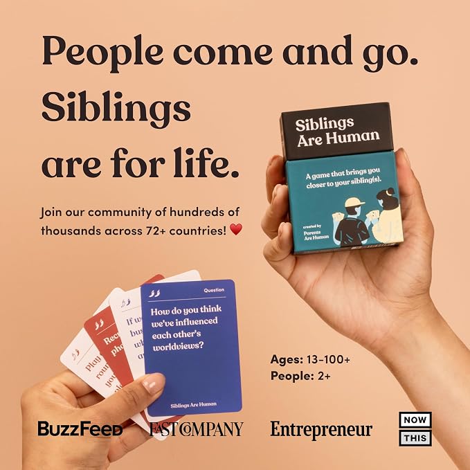 Siblings are Human | 140 Conversation Cards to Help Deepen Sibling - Image 2