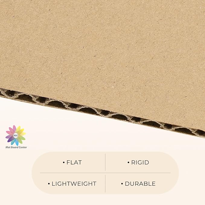 Mat Board Center, 100 Pack 3.5x4.5 Inch Corrugated Cardboard Sheets, Trading - Image 3