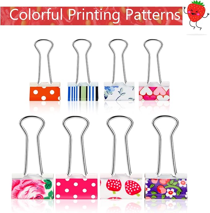 Outus 48 Pcs Cute Binder Clips - Image 2