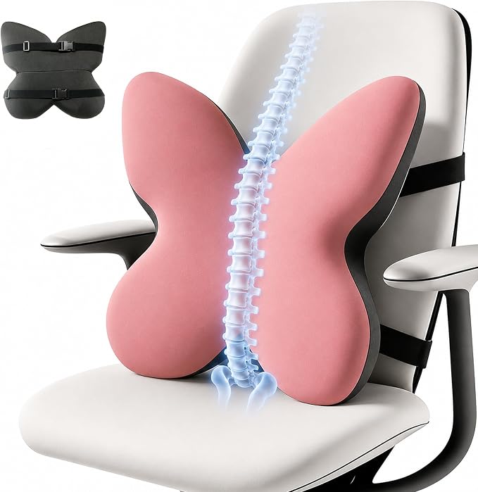 Memory Foam Lumbar Support Pillow, Back Support by FoKon