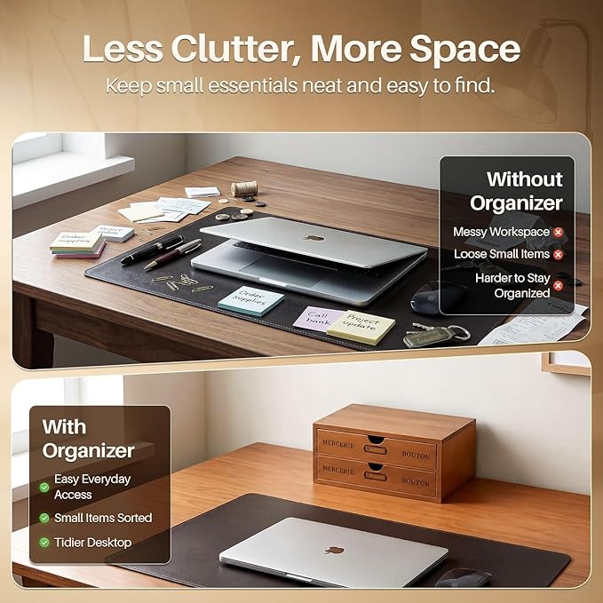 Flexzion Wood Desk Organizer - Image 4