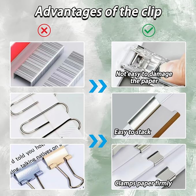 3 Pcs Portable Binder Paper Clam Clip Dispenser - Image 5