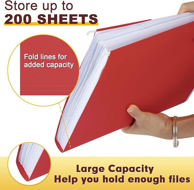 HERKKA Hanging File Folders, 30 Pack Reinforced Letter Size Hanging Folders - Image 6